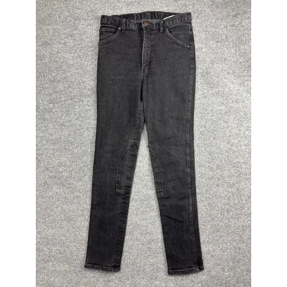 Miller's Jeans Womens 30 Washed Black Skinny Stretch Made in USA Knee‎ Patch